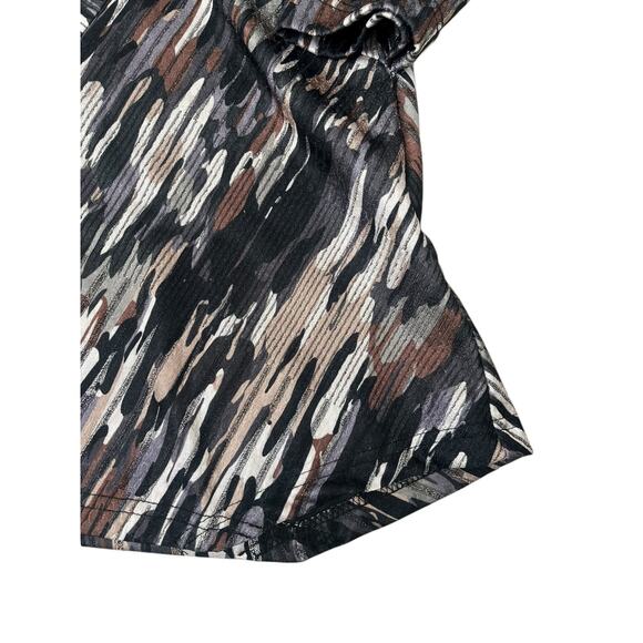 Ali Miles Tunic Top Blouse Cowl Neck Abstract Artsy Textured 3/4 Sleeve Large - Picture 5 of 9